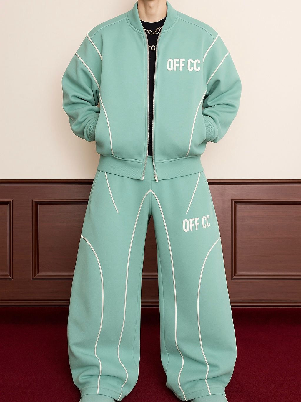 OFF-CC Premium Tracksuit Set – Unisex Streetwear 2-Piece