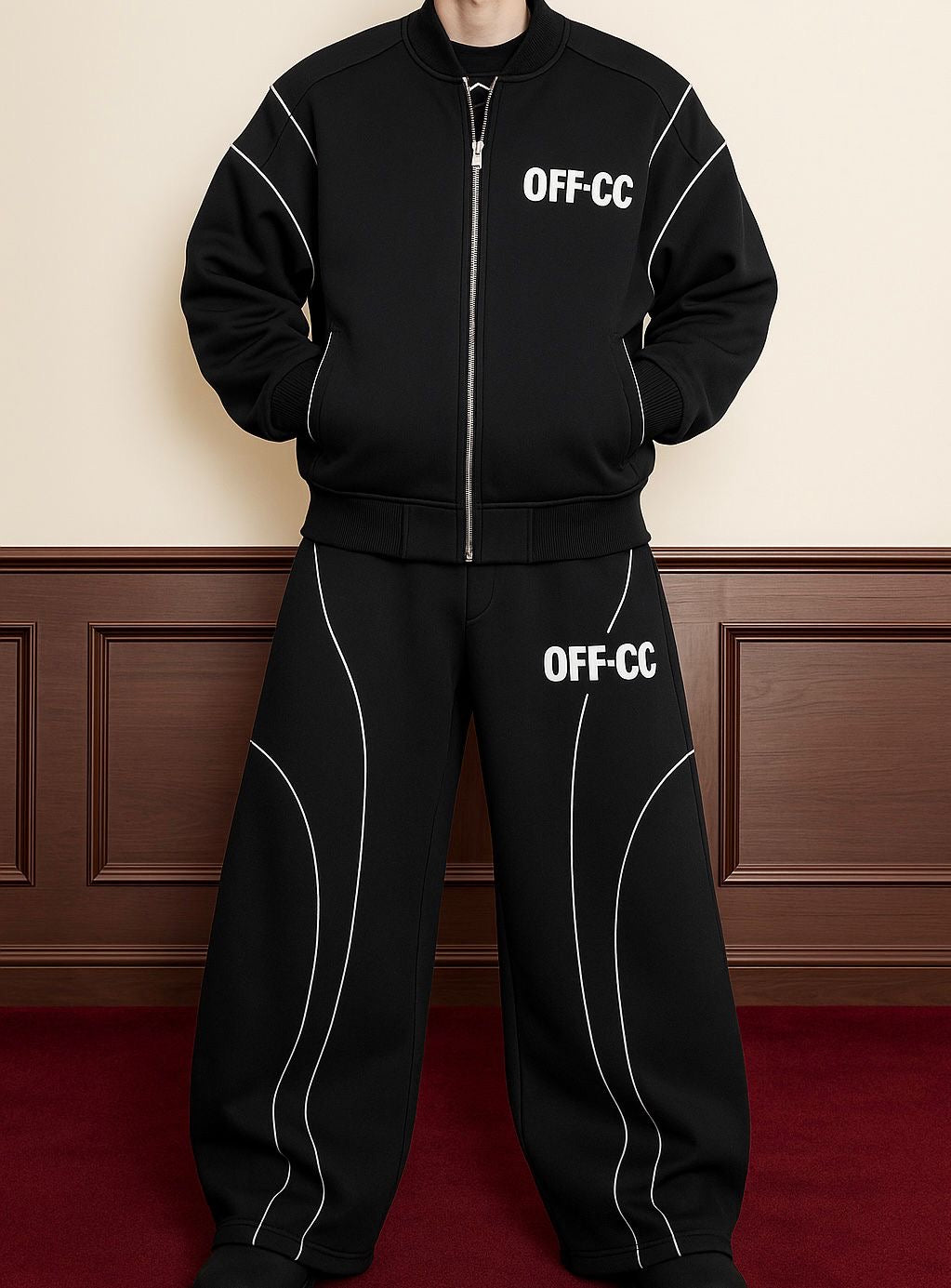 OFF-CC Premium Tracksuit Set – Unisex Streetwear 2-Piece