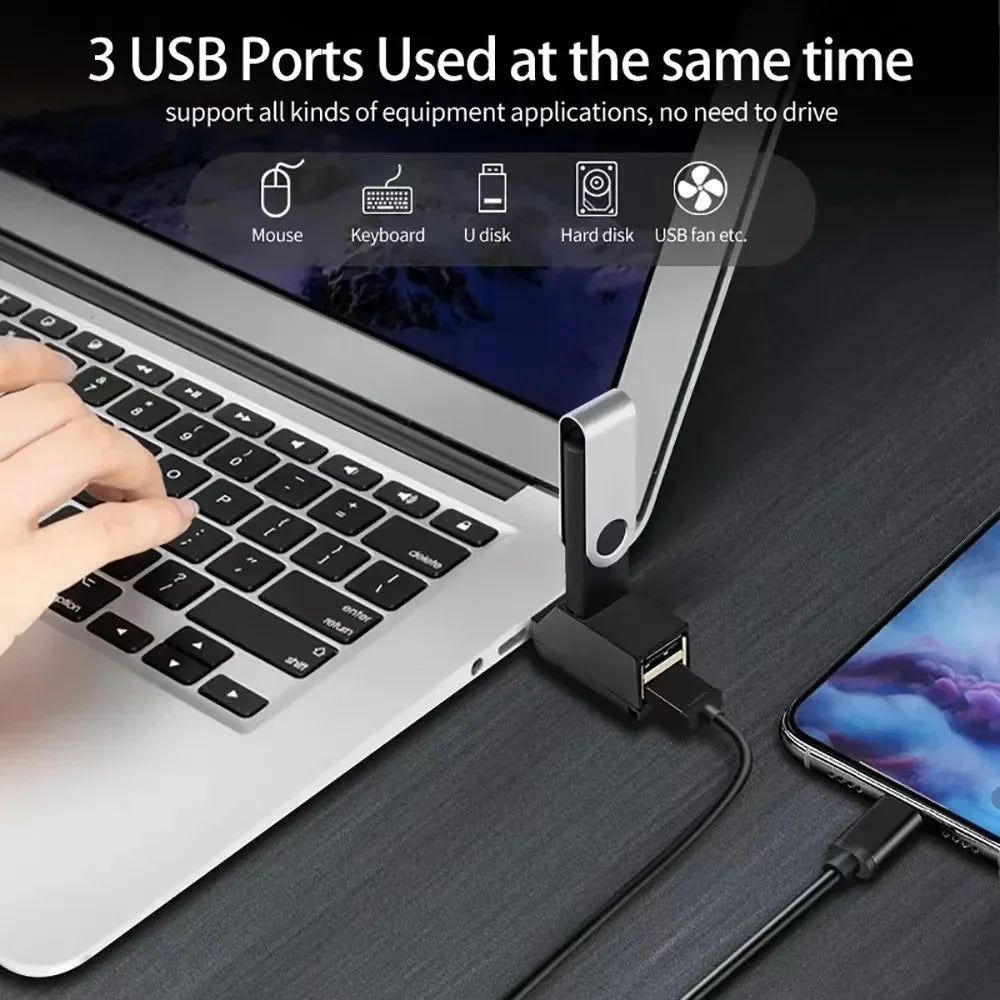 USB 3.0 HUB Extender Car Splitter Multi Port USB Hubs 2.0 Laptop Office Multi Function Reading Usb Disk Charging Adapter
