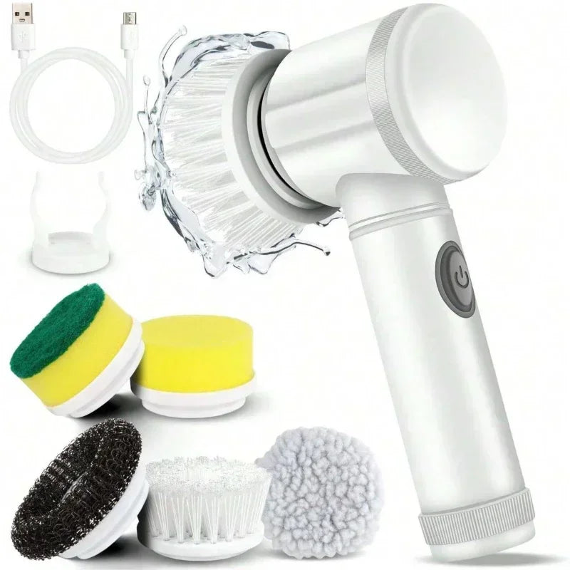 7-in-1 Electric Spin Scrubber – Rechargeable Bathroom & Tile Cleaning Brush