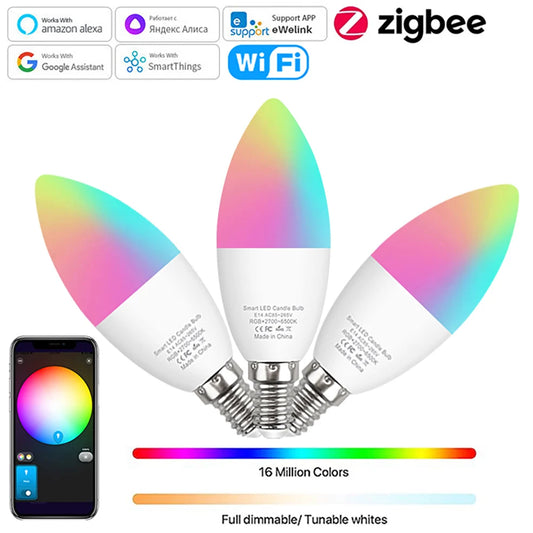 Smart WiFi LED Bulb – RGB, Voice Control, Alexa & Google Compatible