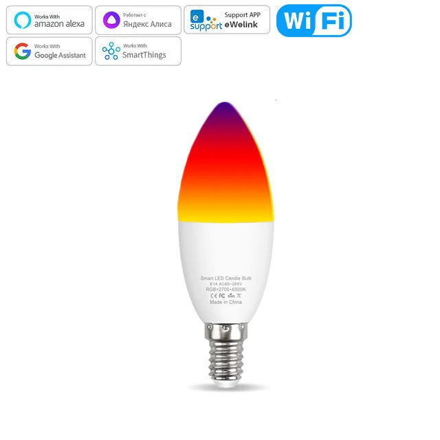 Smart WiFi LED Bulb – RGB, Voice Control, Alexa & Google Compatible