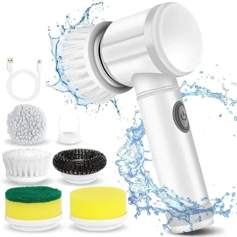7-in-1 Electric Spin Scrubber – Rechargeable Bathroom & Tile Cleaning Brush